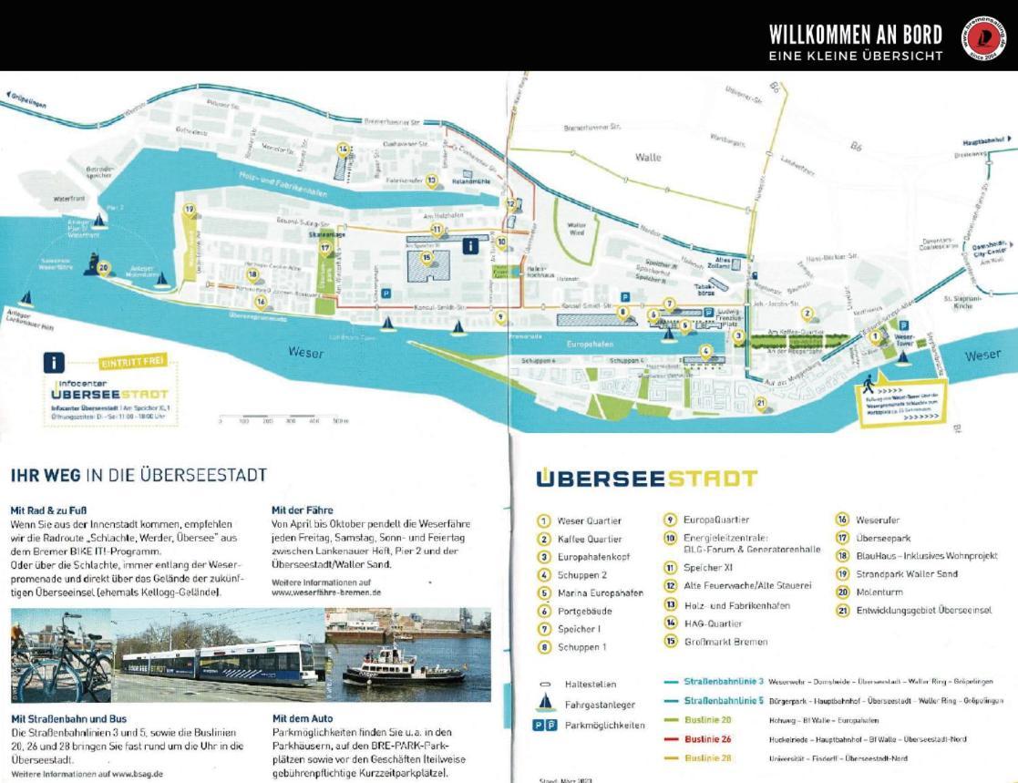 Suesses Motorboot - Bremen Ueberseestadt ภายนอก รูปภาพ